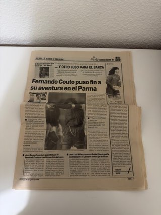 Periódico MARCA Agosto 1996 Barcelona Real Madrid.