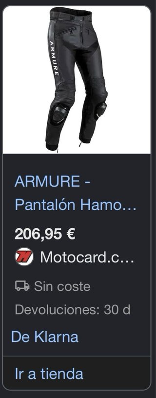Pantalón Moto Armure Hombre