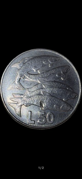 Moneta 50 Lire San Marino 1975