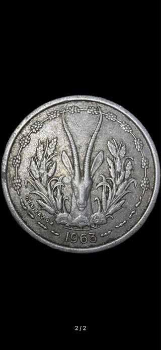 Moneta 1 Franco Africa Occidentale 1963