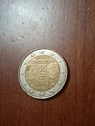 Moneta 2 Euro Trattato dell'Eliseo