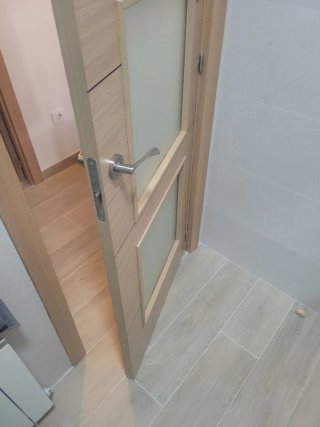 Puerta de madera Interior acristalada
