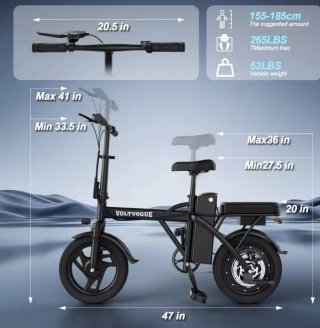 Bicicleta Eléctrica Plegable 14 25KM