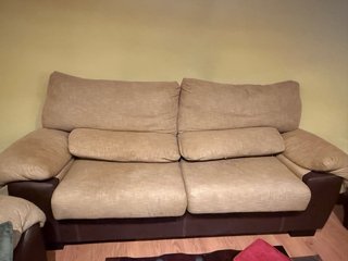 Sofá Cama 3+2 plazas Beige/Marrón