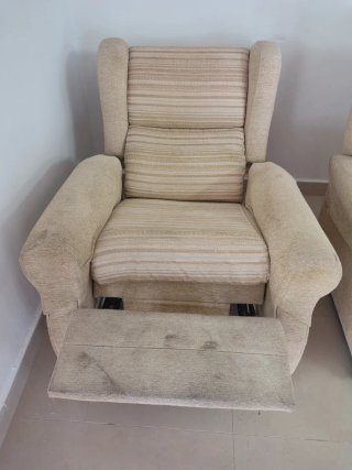 2 Sillones relax tela beige