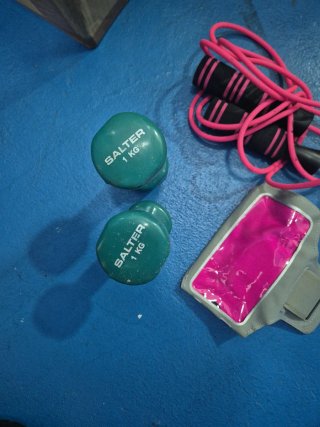 Lote Gimnasia: Mancuernas, Cuerda y Brazalete