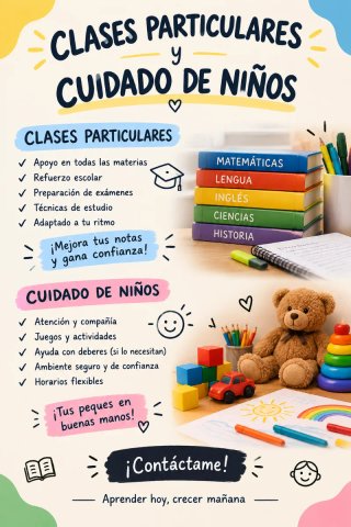 Canguro y profesor particular en Alcorcón