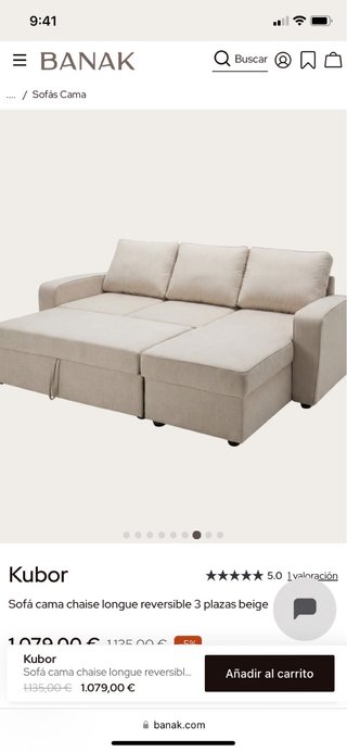 Sofá Cama Chaise Longue Banak Kubor