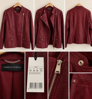 Giacca Fiorella Rubino in ecopelle rossa