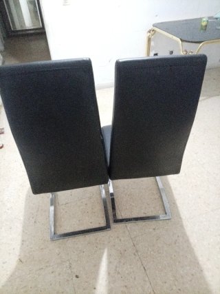 Juego de 2 Sillas Negras