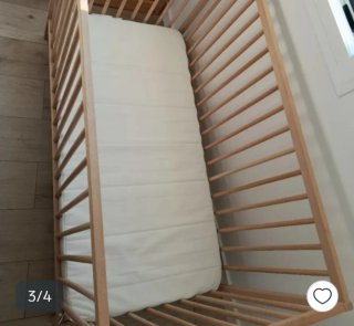 Cuna de Madera Ikea con Colchon