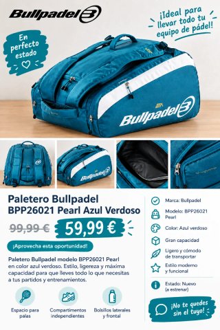 Paletero Bullpadel BPP26021 Pearl Azul