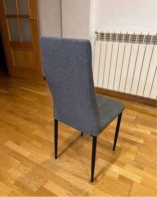 Juego de 4 sillas de comedor grises