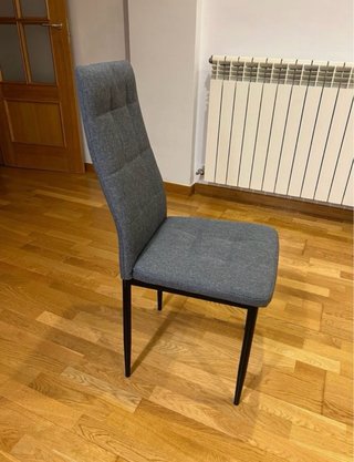 Juego de 4 sillas de comedor grises