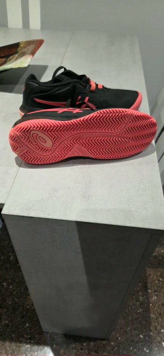 Zapatillas Padel Mujer Asics Negras/Coral