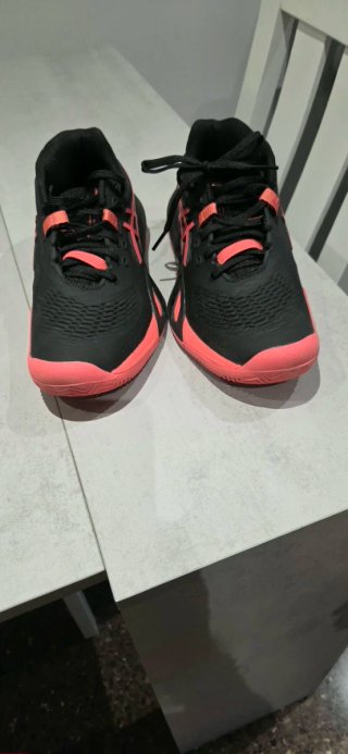 Zapatillas Padel Mujer Asics Negras/Coral