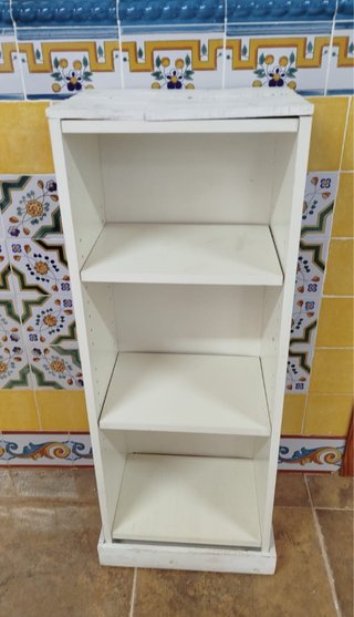 Estantería reciclada de Madera Blanca