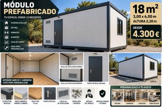 MÓDULO PREFABRICADO 18 m² – 3 x 6 m