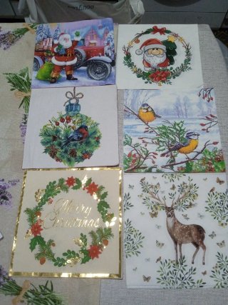 Navidad Servilletas de papel para decoupage.Ver pr