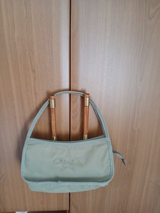 Bolso pequeño verde caki con asas