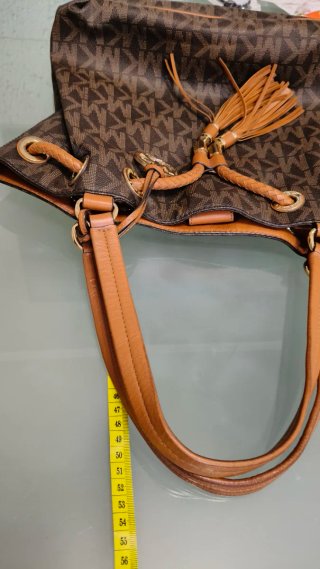 Bolso grande Michael Kors Marrón y Dorado, MK