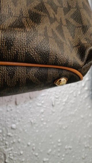 Bolso grande Michael Kors Marrón y Dorado, MK