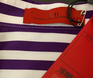 Camisa Carolina Herrera Morado y blanco