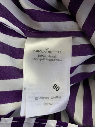 Camisa Carolina Herrera Morado y blanco