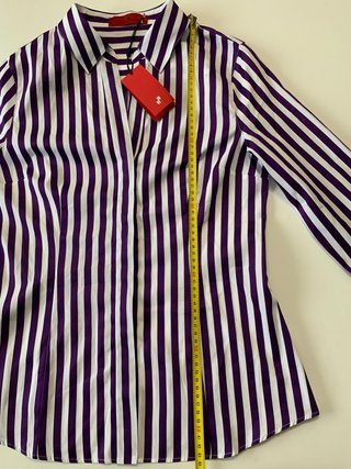 Camisa Carolina Herrera Morado y blanco