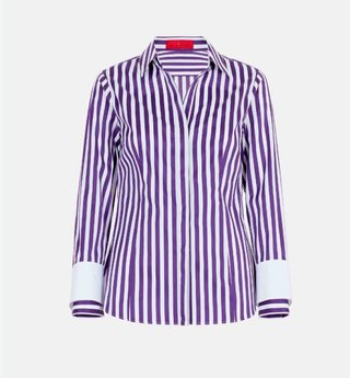 Camisa Carolina Herrera Morado y blanco
