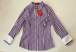 Camisa Carolina Herrera Morado y blanco