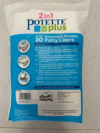 Orinal portátil Potette Plus Blanco/Gris
