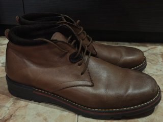 Botines de Piel Marrón Talla 44