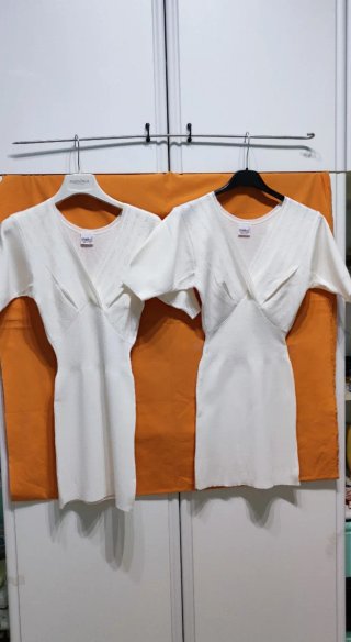 Lotto 2 Maglie Intime Donna Panna