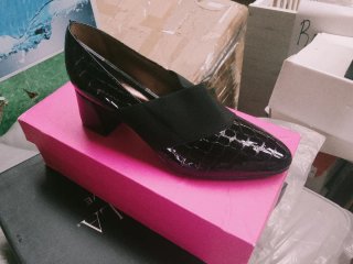 Zapatos Mascaró Tacón Charol Cocodrilo