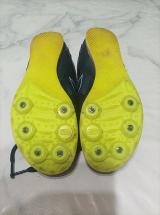 Zapatillas Atletismo Clavos Azul Amarillo