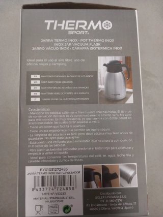 Termo Inox 1.5L con Pulsador