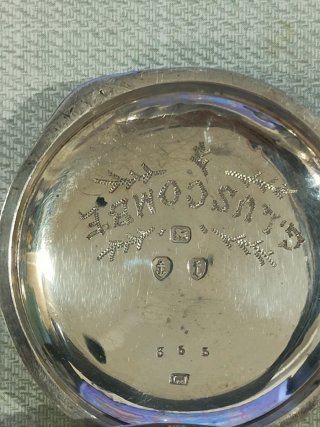 Reloj de Bolsillo Plata (año 1893) Funcionando.