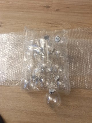 Set de 12  Bolas de Navidad Transparentes 8cm