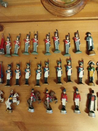 Figuras Ajedrez plomo Napoleón Batalla Waterloo