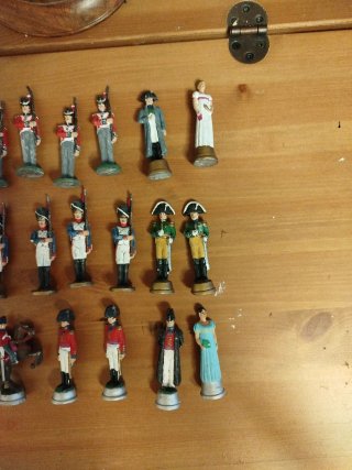 Figuras Ajedrez plomo Napoleón Batalla Waterloo