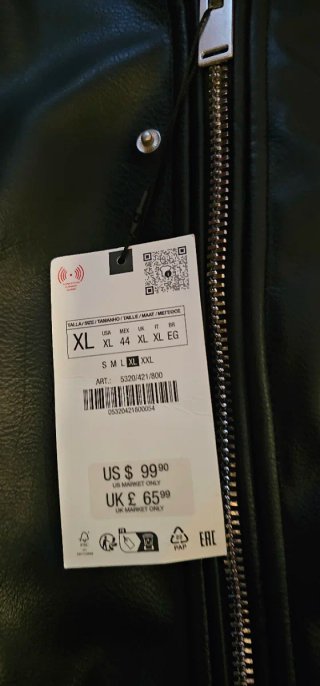 Chaqueta Biker Negra Zara