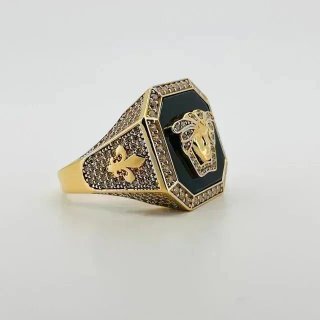 Anillo Octogonal Medusa y Onix