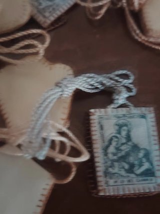 Lote de Escapularios antiguos Virgen del Carmen