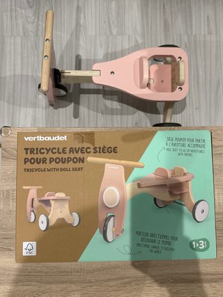 Triciclo de madera Vertbaudet