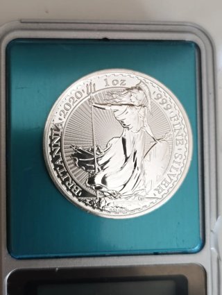 Moneda Britannia 2020 1 Onza Plata Pura (núm.6)