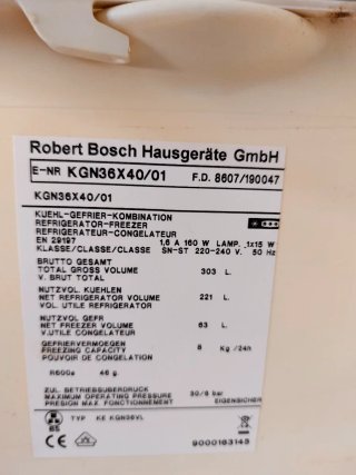 Interior Frigorífico Bosch