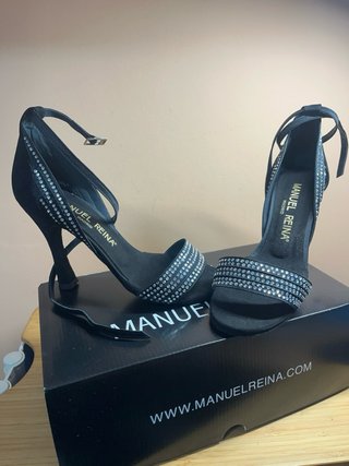 Zapatos de baile Manuel Reina negros con pedrería