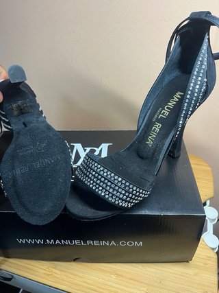 Zapatos de baile Manuel Reina negros con pedrería