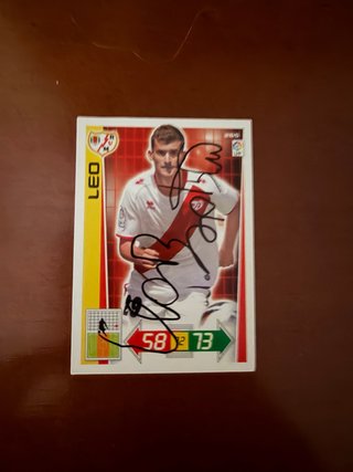 Cromo firmado Leo Baptistao Rayo Vallecano